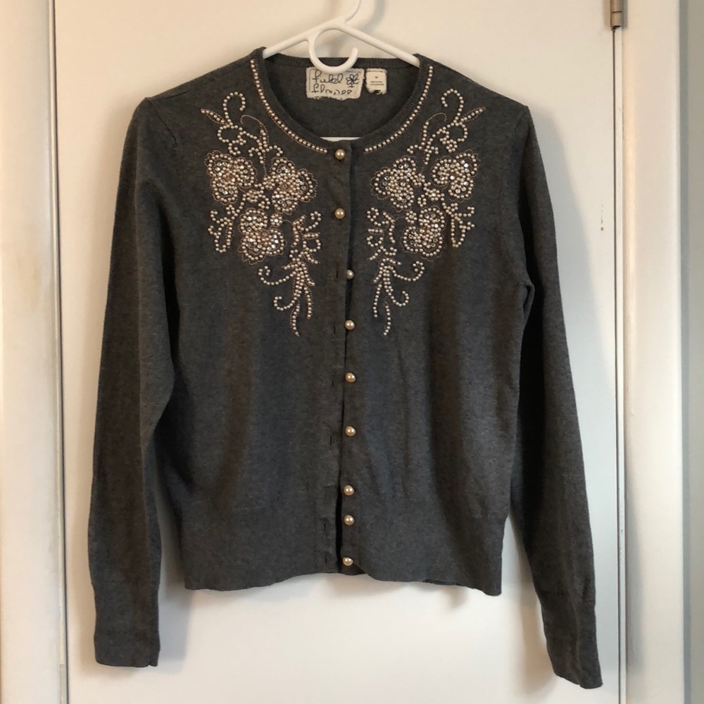 Beaded Cardigan - Field Flower - Size M - NWOT